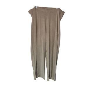 NWT Eloquii Tan Plus Pull On Stretch Knit‎ Sweater Straight Leg Pants Size 18/20